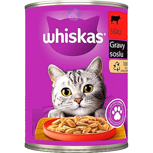 کنسرو 400 گرمی whiskas گوشت گاو